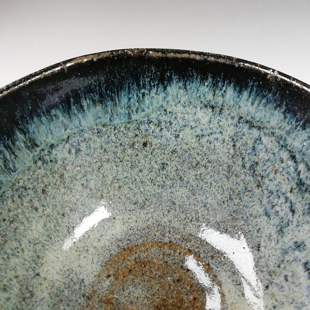 Ｔ８５８　数茶碗　九客『釉唐津』『浅見与し三 造』　共箱　茶道具