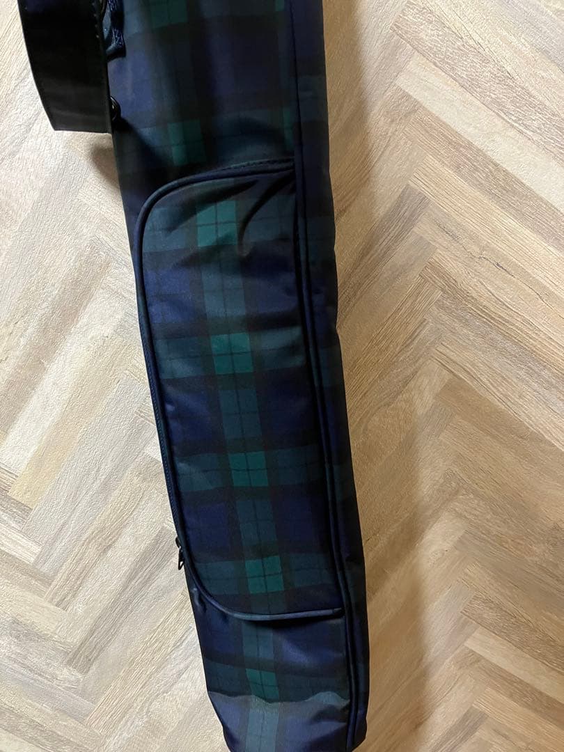 BEAMS GOLF チェック柄キャディバッグ ネイビー