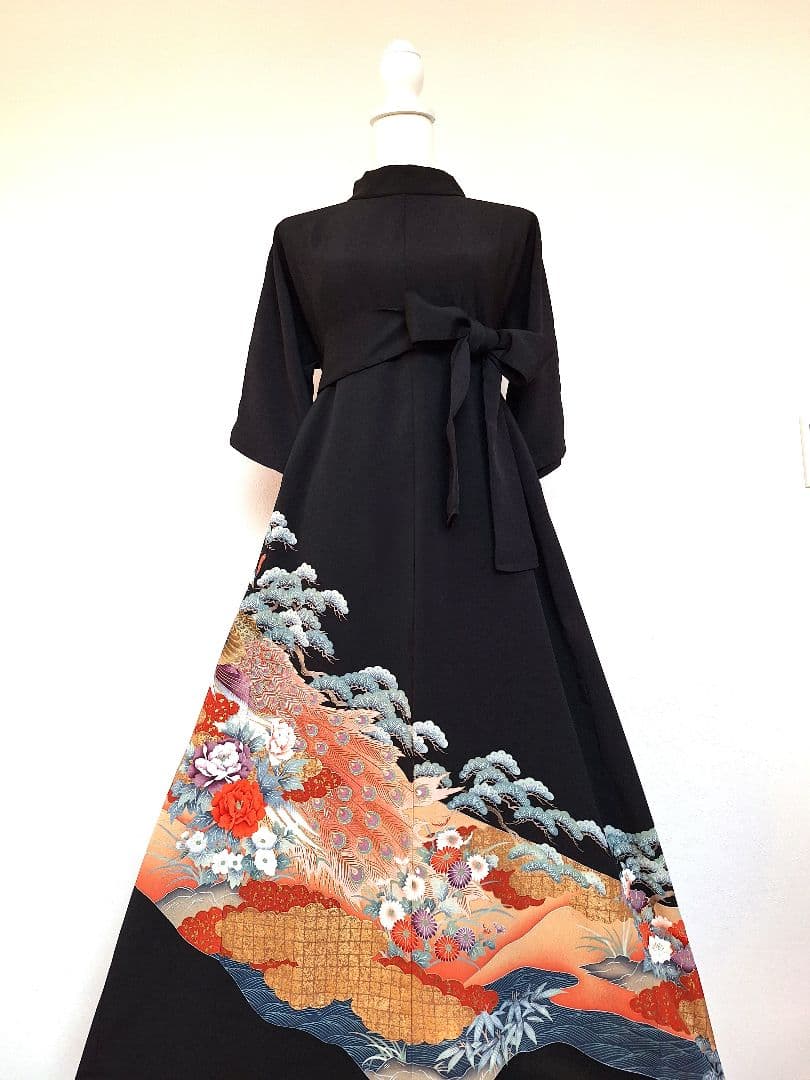 着物リメイクワンピース3611