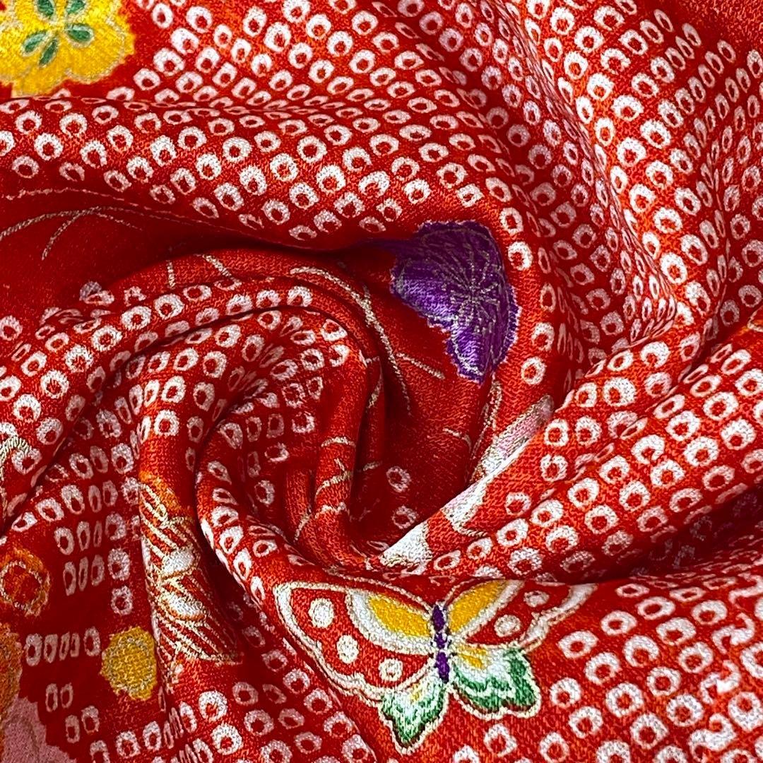 【着物と帯 時流】192◆3才女の子着物&被布コート長襦袢 バッグセット◆美品