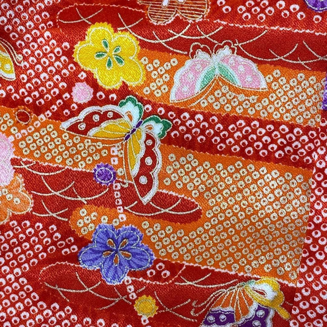 【着物と帯 時流】192◆3才女の子着物&被布コート長襦袢 バッグセット◆美品