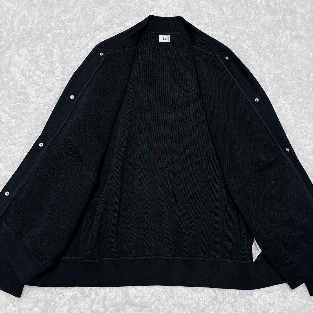 美品✨blurhms ブラームス スナップカーディガン スウェット 黒 L 3