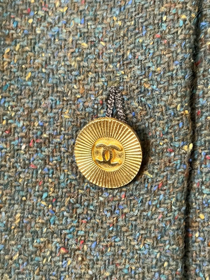 CHANEL シャネル　ツイードスカート　size42 グリーン