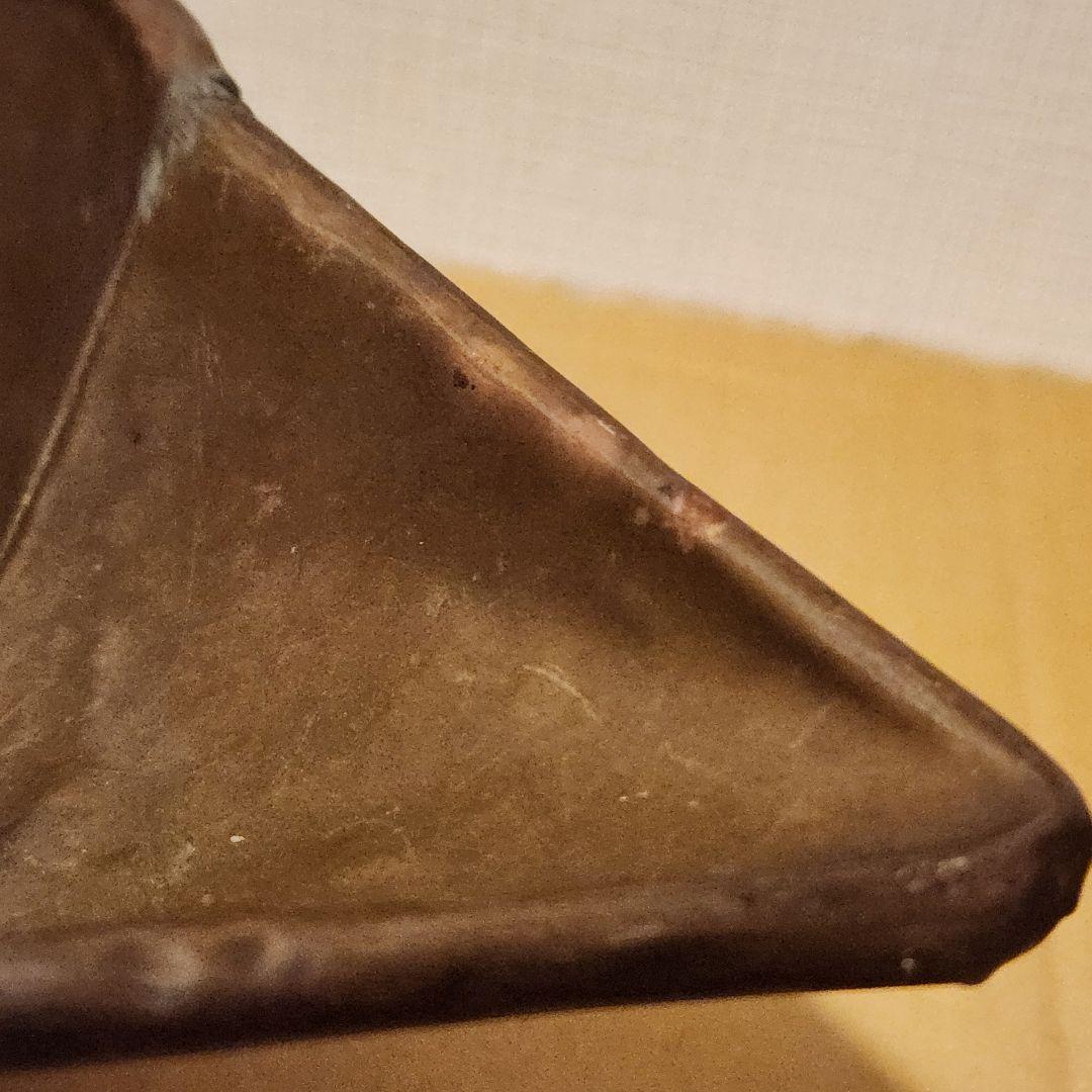 ホッパーボウル 古銅 缶 当時もの 無塗装 希少 茶道具 店頭 什器