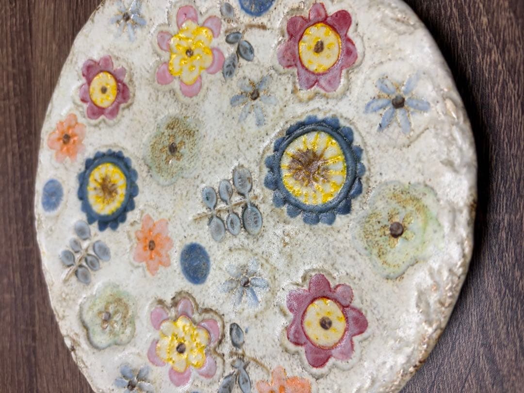 本田あつみ ワイルドフラワー 皿 18センチ