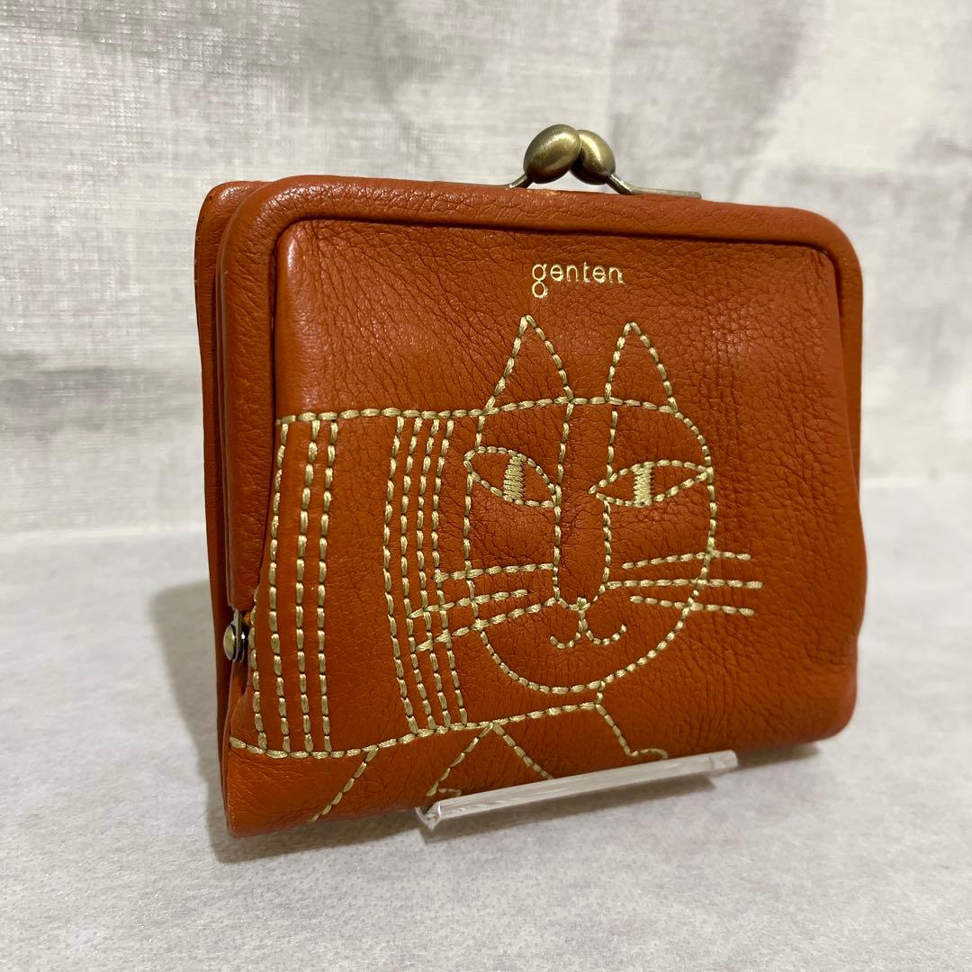 genten ゲンテン　リサラーソン　がま口　折り財布　マイキー　保存袋付