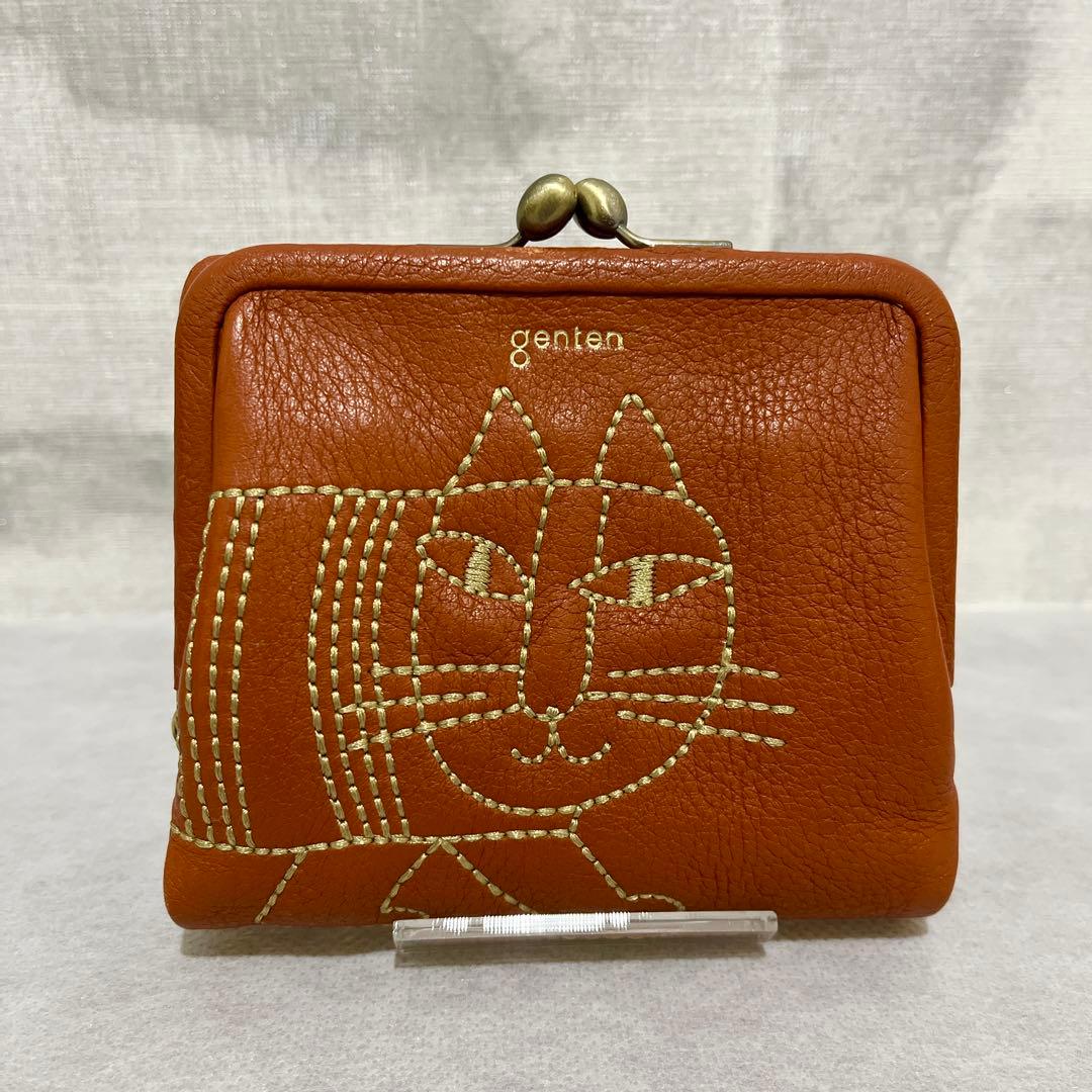 genten ゲンテン　リサラーソン　がま口　折り財布　マイキー　保存袋付
