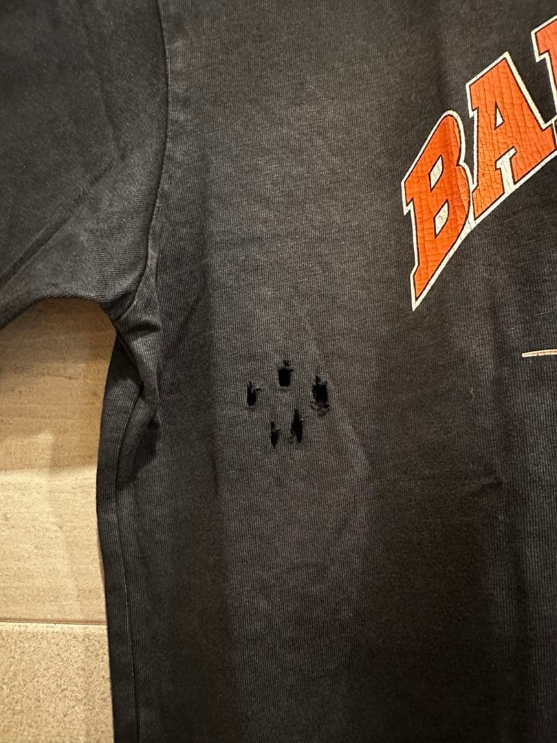 BALENCIAGA ブラック Tシャツ ダメージ加工