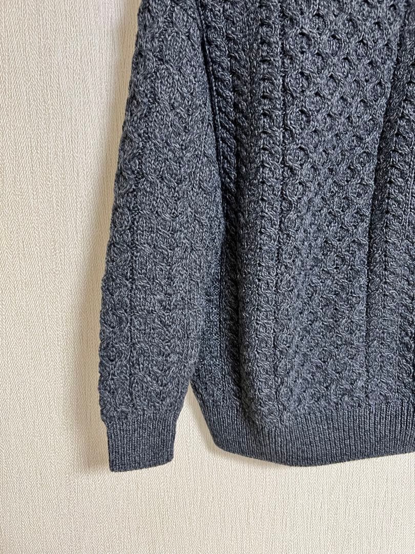 さ*き様 Aran Woollen Mills 羊毛100％ クルーネックアラン