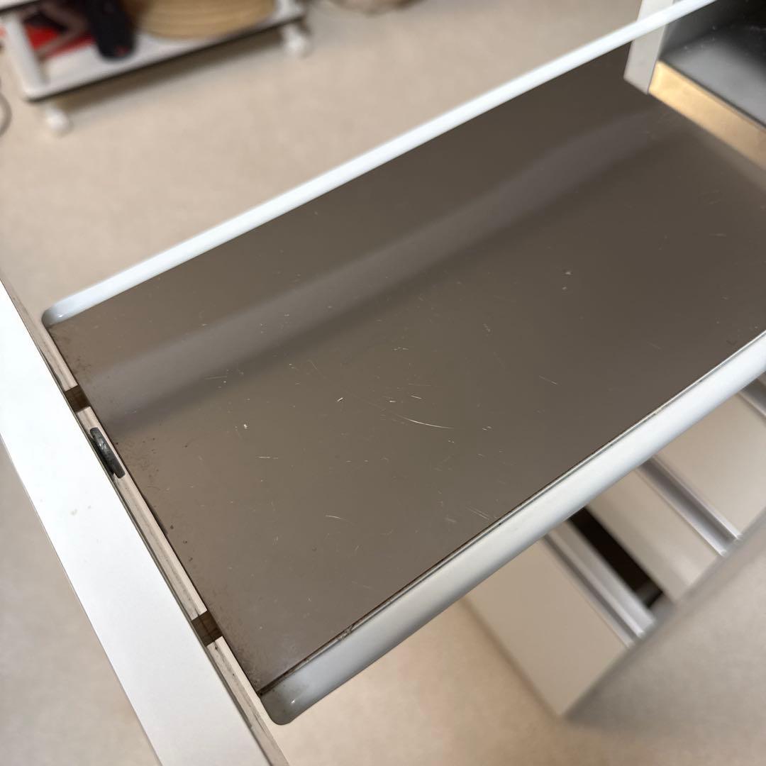 ダブルステンレス天板引き出し収納 20cm幅