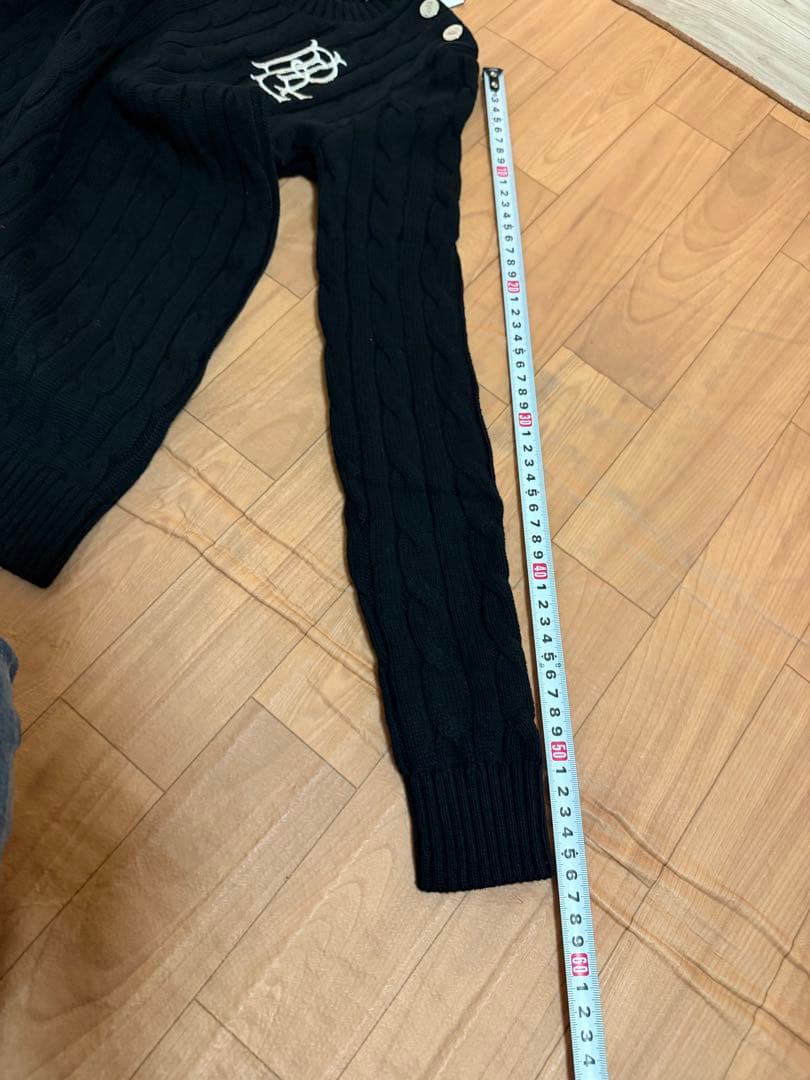 Polo ラルフローレン ケーブルニットセーターブラック