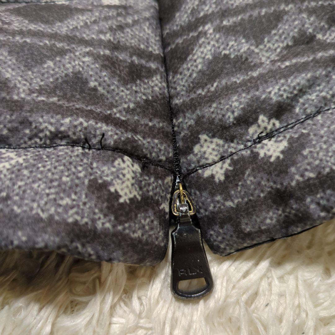 RLX ダウンベスト ゴルフ パッカブル ネイティブ柄 グレー M