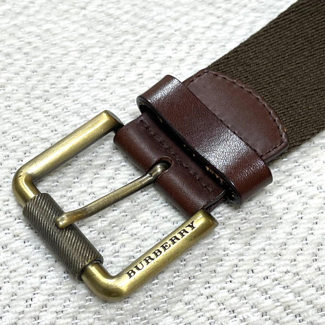 美品 BURBERRY バーバリー イタリア製 ベルト ノバチェック ナイロン