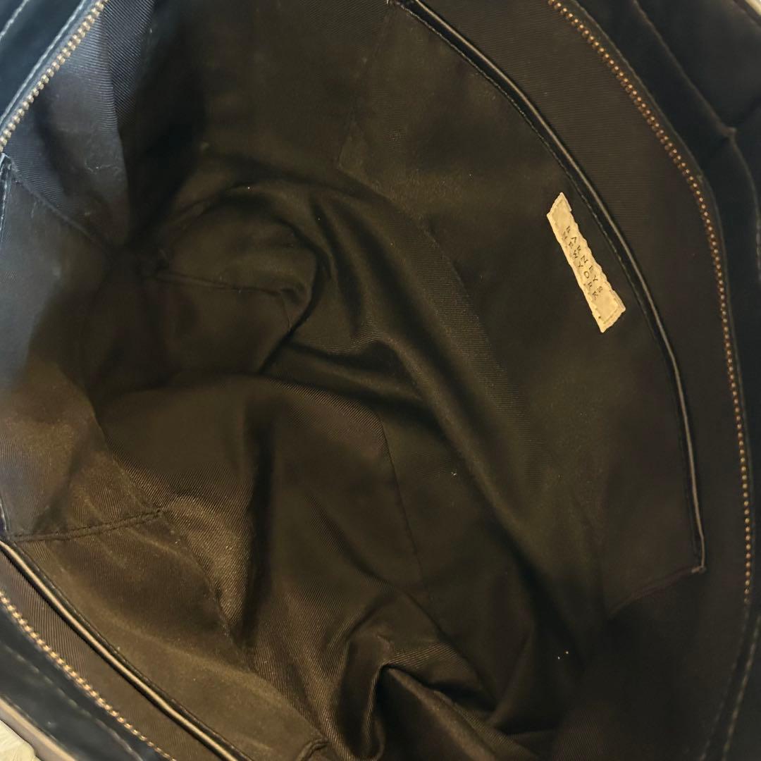 バーニーズニューヨーク　トートバッグ　レザー　金具　黒　本革　肩掛け　ブラック