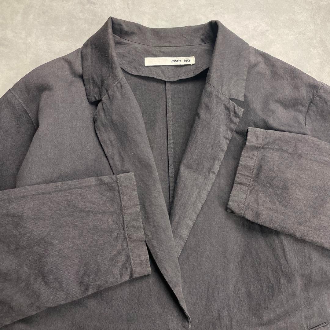 美品　evam eva エヴァムエヴァ コットンペーパーロングジャケット　Ⅰ