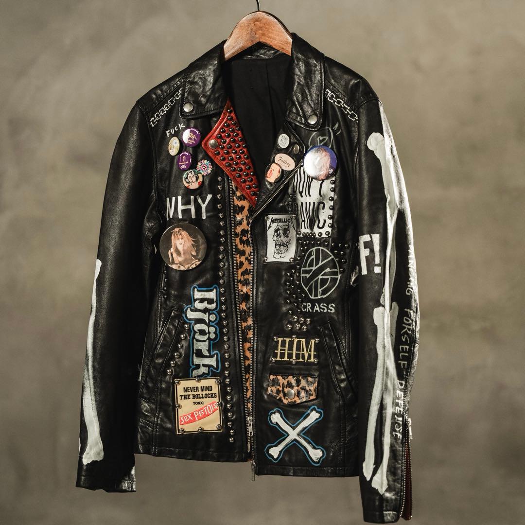 鋲ジャン　レア　カスタムライダース　レザーライダース