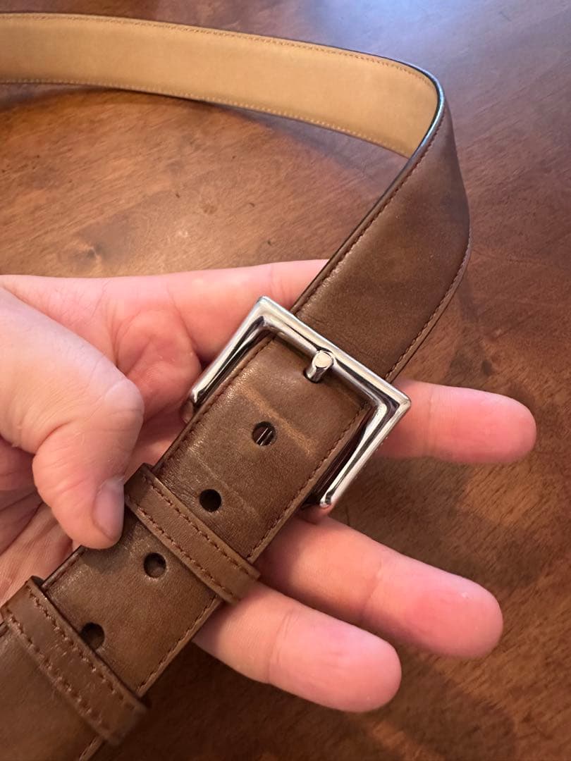 JOHN LOBB SQUARE 022 BELT ダークブラウン⭐️破格‼️