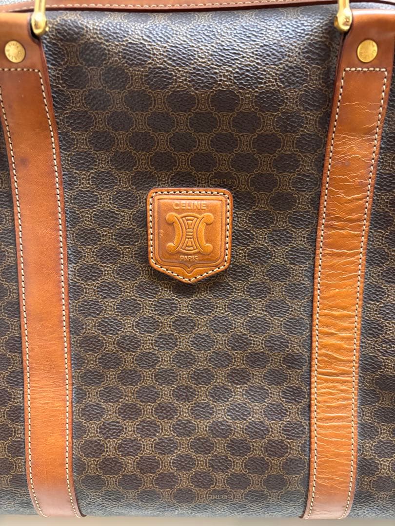 CELINE セリーヌ　ボストンバッグ　トリオンフ　マカダム柄