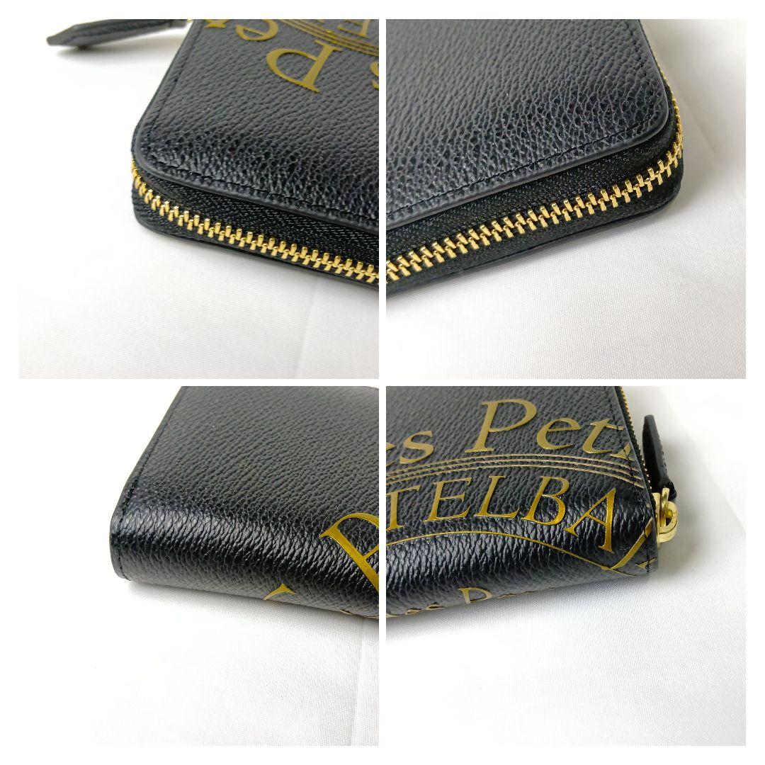【極美品】カステルバジャック 長財布 ラウンドファスナー 黒 金 保護シール付