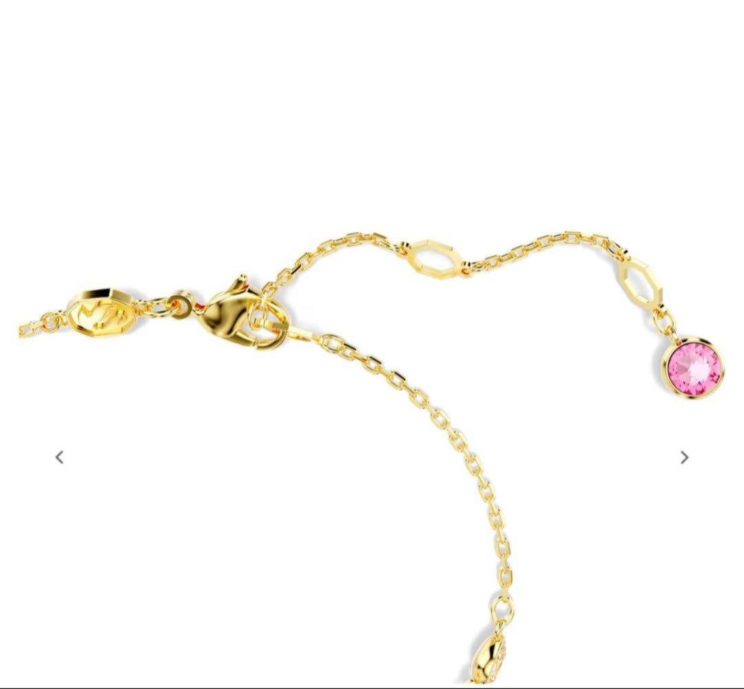 美品 SWAROVSKI フラワーモチーフブレスレット 箱あり ピンク 花