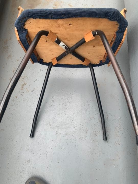 60'S UK or Euro Vintage アイアンレッグ ダイニングチェア