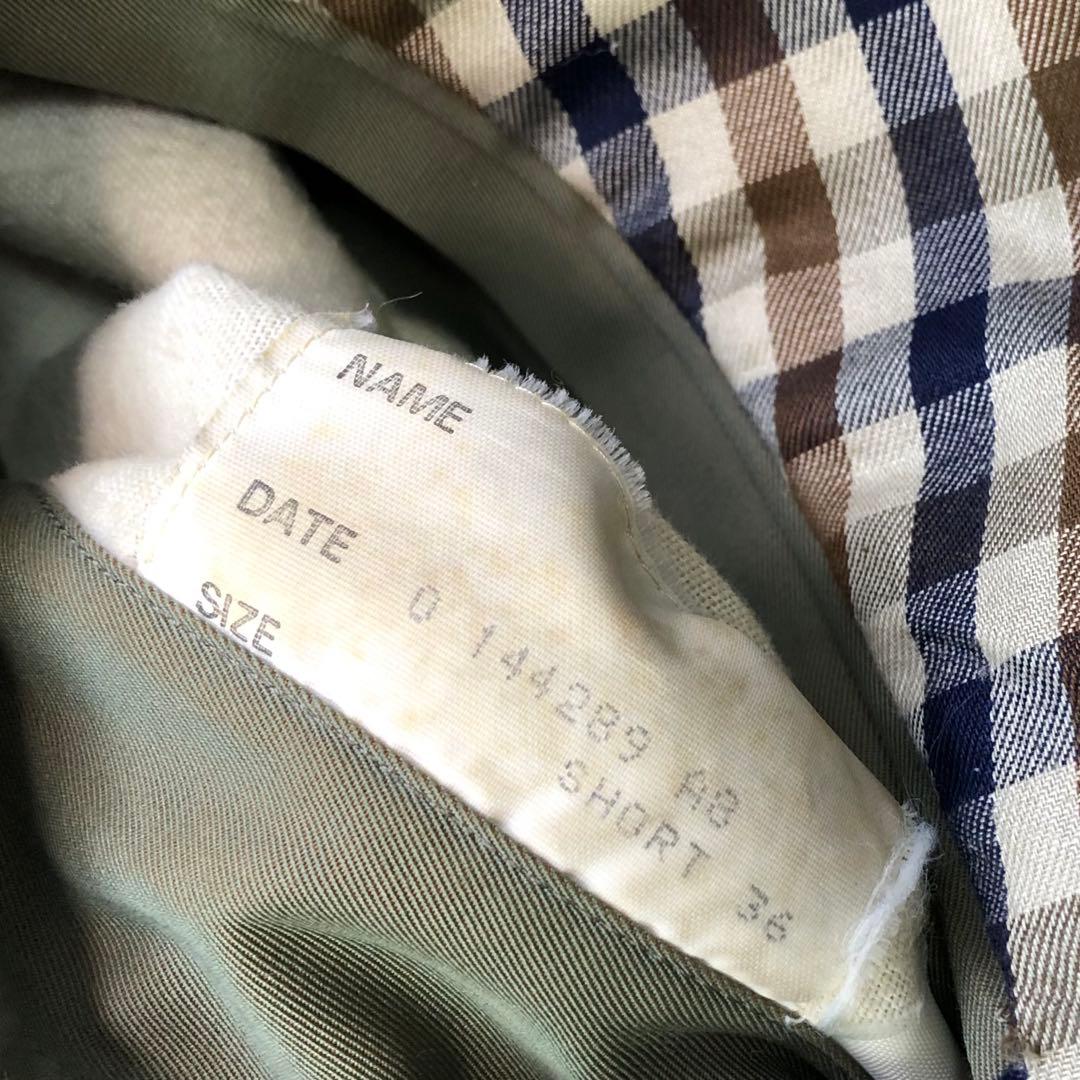 アクアスキュータム 玉虫色 トレンチコート クラブチェック XL位