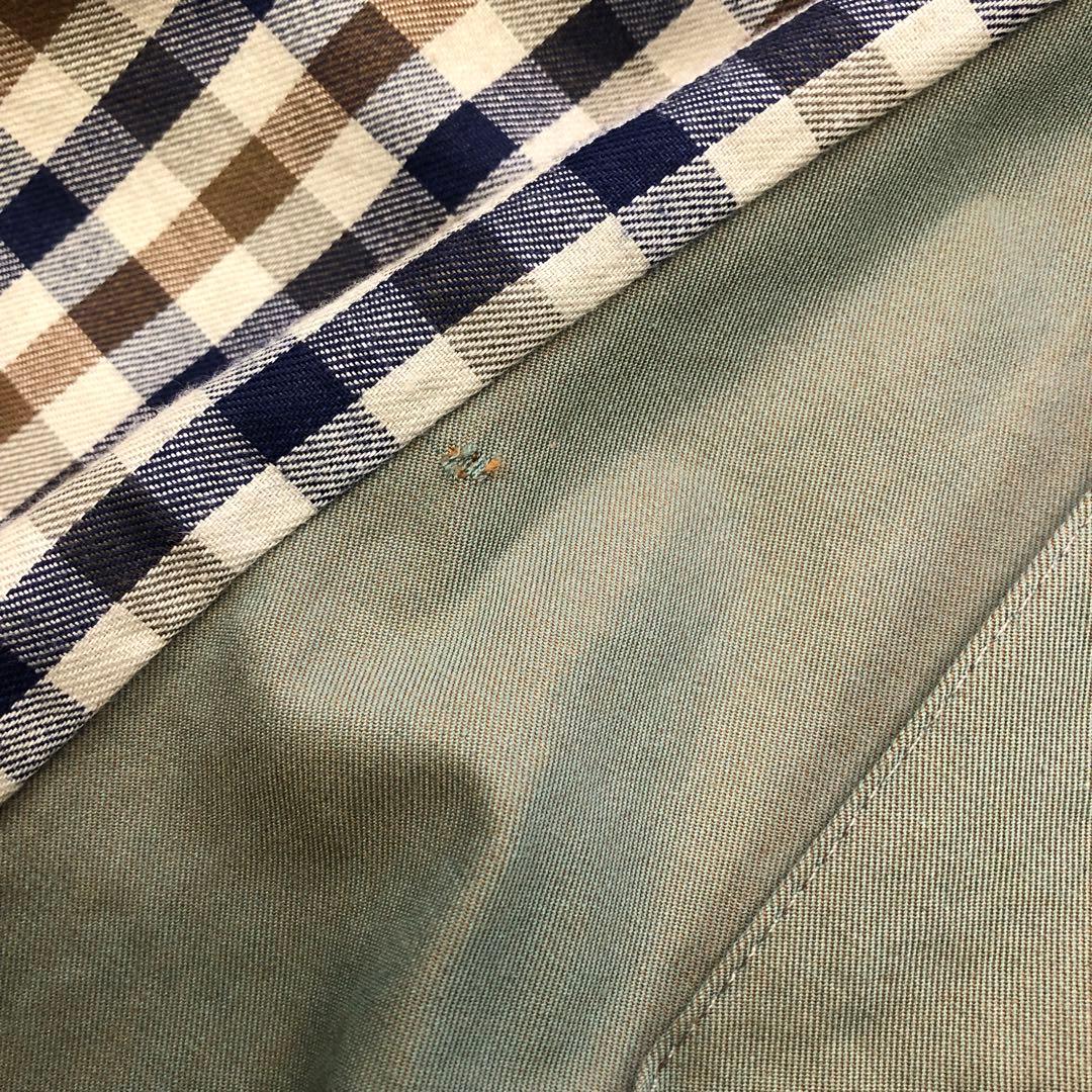 アクアスキュータム 玉虫色 トレンチコート クラブチェック XL位