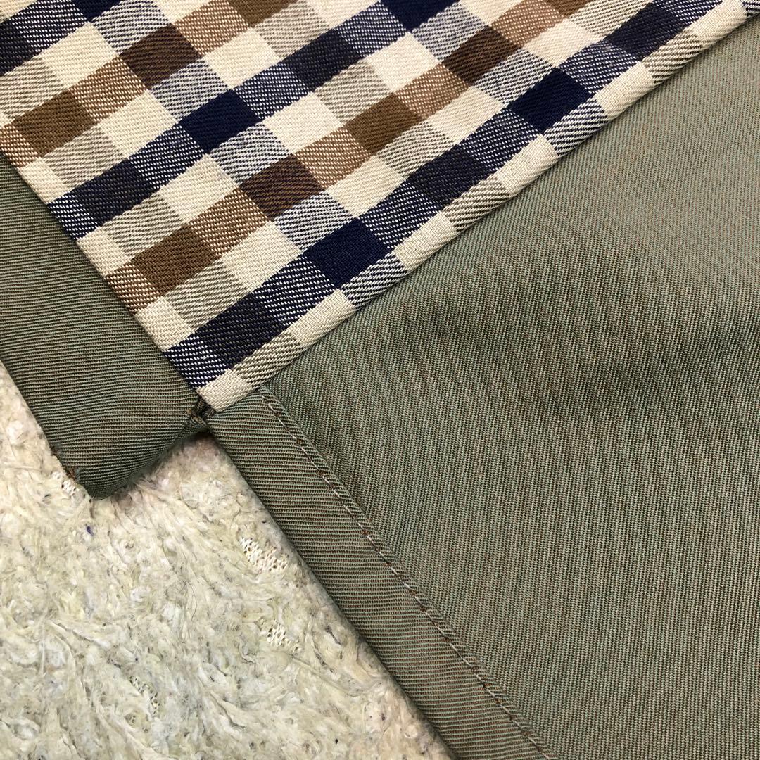 アクアスキュータム 玉虫色 トレンチコート クラブチェック XL位