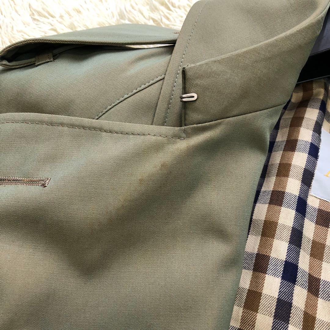 アクアスキュータム 玉虫色 トレンチコート クラブチェック XL位