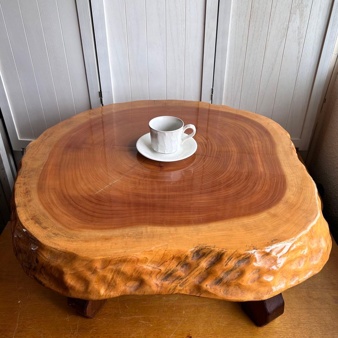 木製 自然木の座卓　天然木　座卓　ちゃぶ台　コーヒーテーブル