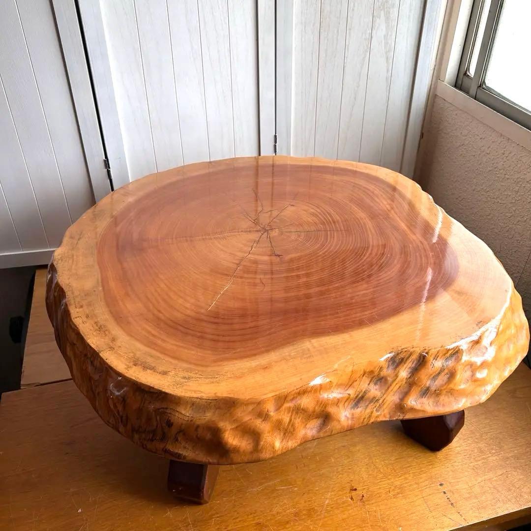 木製 自然木の座卓　天然木　座卓　ちゃぶ台　コーヒーテーブル