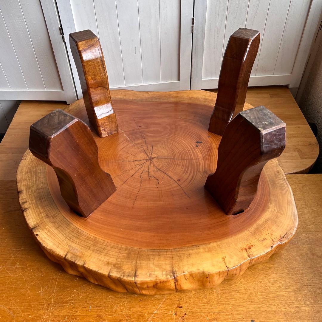 木製 自然木の座卓　天然木　座卓　ちゃぶ台　コーヒーテーブル