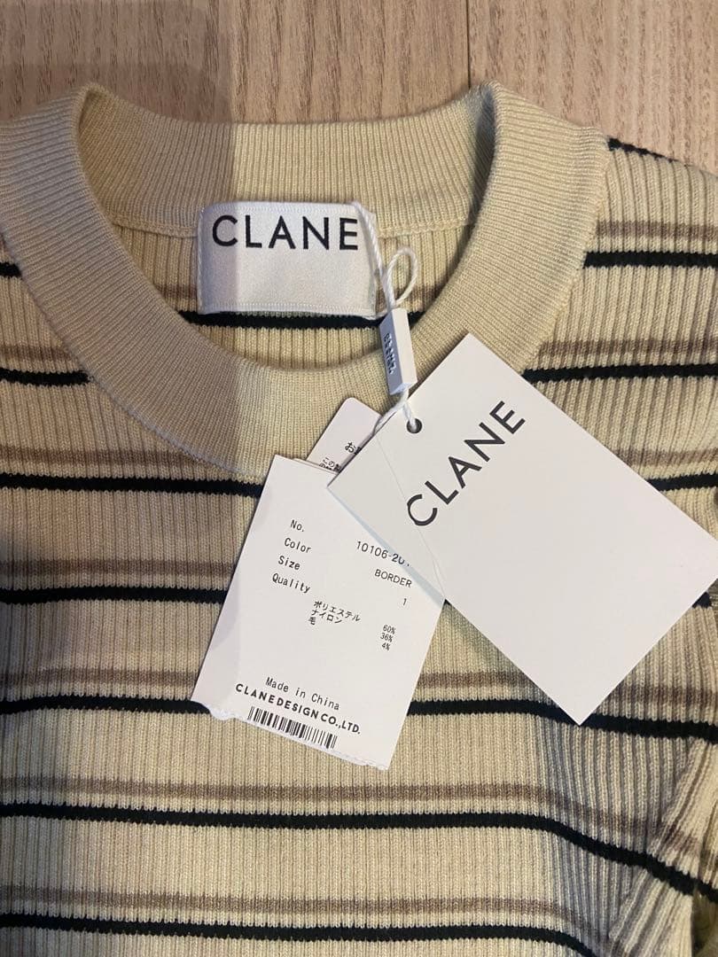 2/5限定値下げ/新品未使用/CLANE/FRILLSLEEVEKNITTOPS