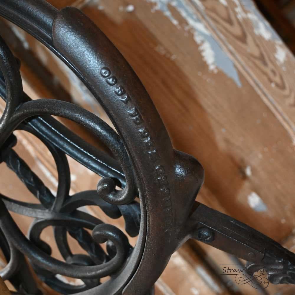 IFU-421 英国アンティーク ミシン台 デスク 勉強机 パソコン台