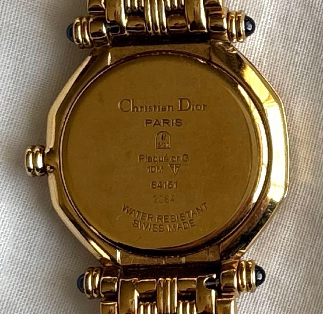 【稼働品】Christian Dior レディース腕時計内周15.5cm 調整可