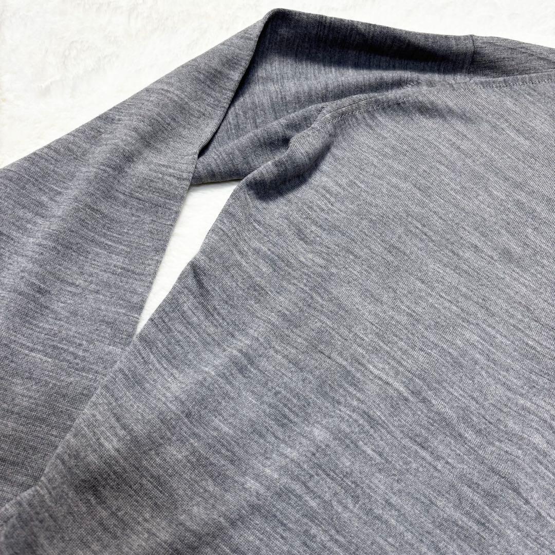 JOHN SMEDLEY メリノウール100 カーディガン グレー S 英国製
