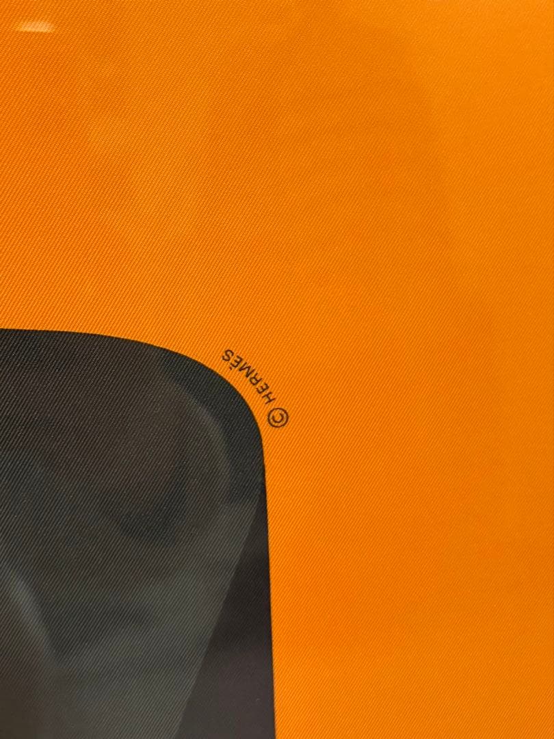 【額装済】エルメス 馬と幾何学模様 スカーフ