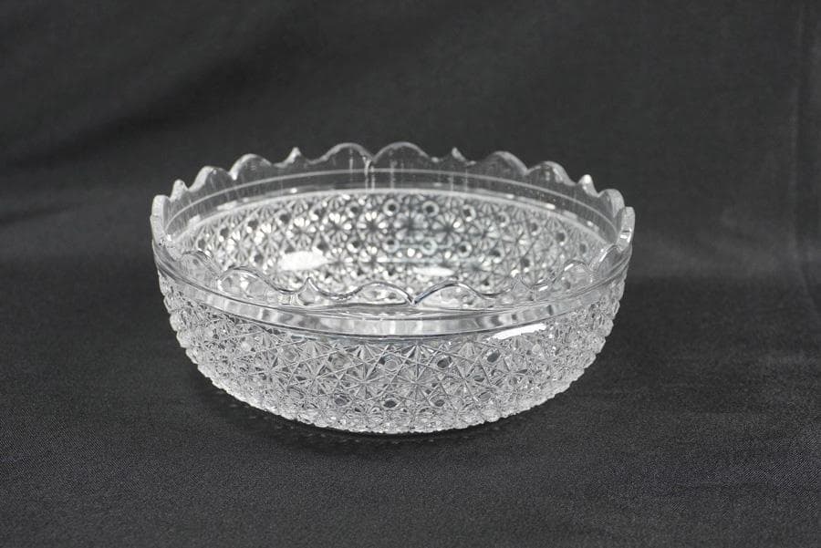 小林英夫 江戸切子 菊籠目紋 輪花鉢 鉢