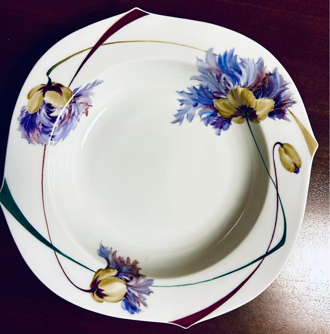 マイセン プレート　ユーゲント ラフラワー ケシ 　スープ皿 ディーププレート