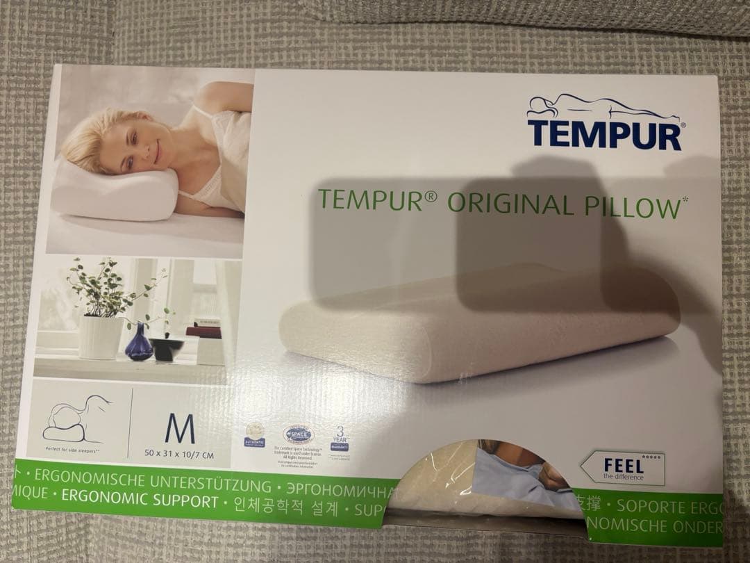 【ほぼ新品未使用】TEMPUR オリジナルピロー Mサイズ クリーム色