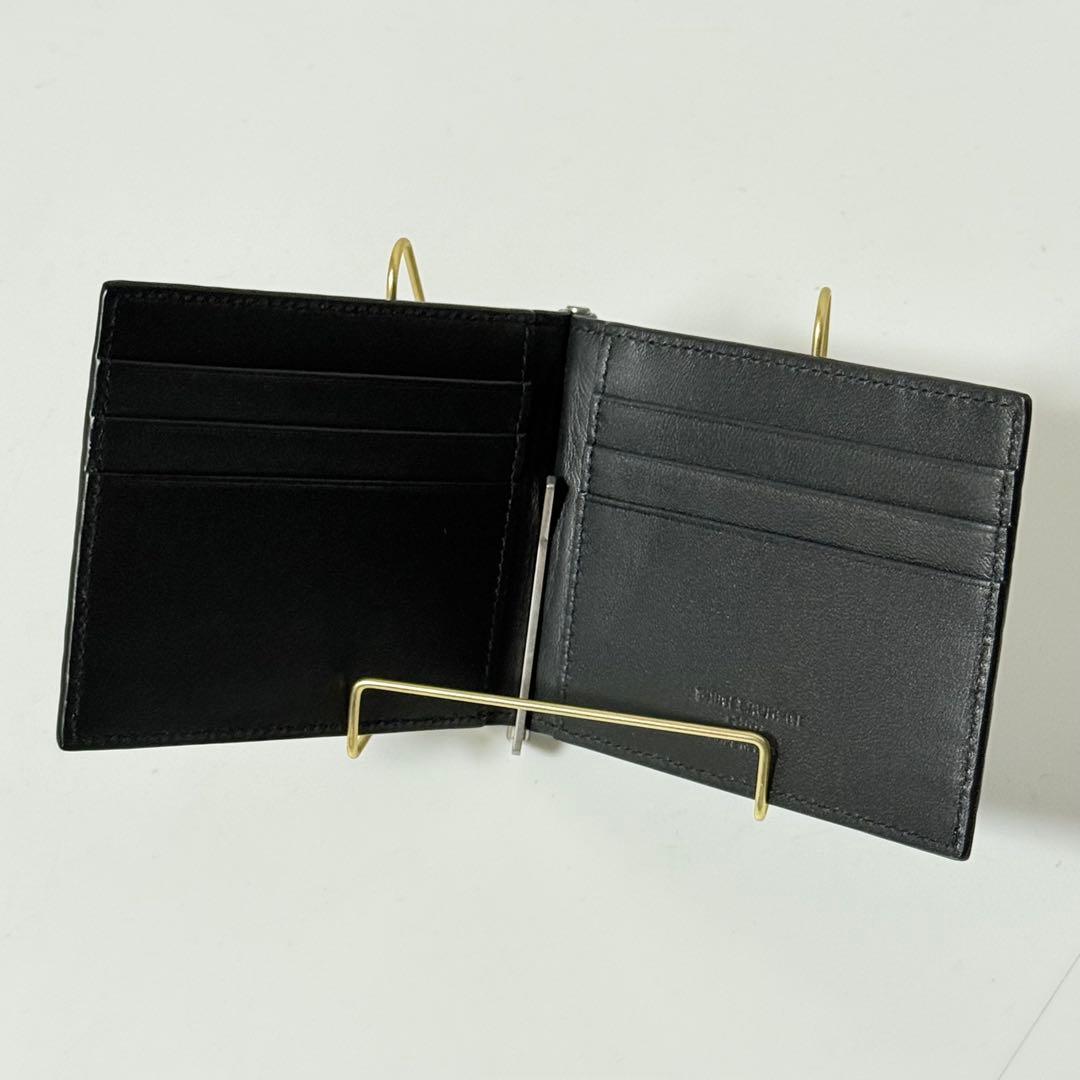 ⭐️未使用品⭐️ サンローラン　マネークリップ　クロコ型押し　シルバー金具