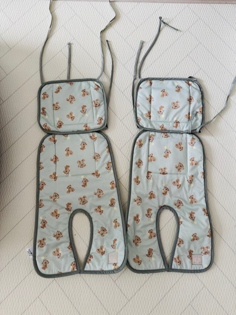 【美品】【使用3回】Joie エヴァライトデュオ　専用レインカバー付き　ベージュ