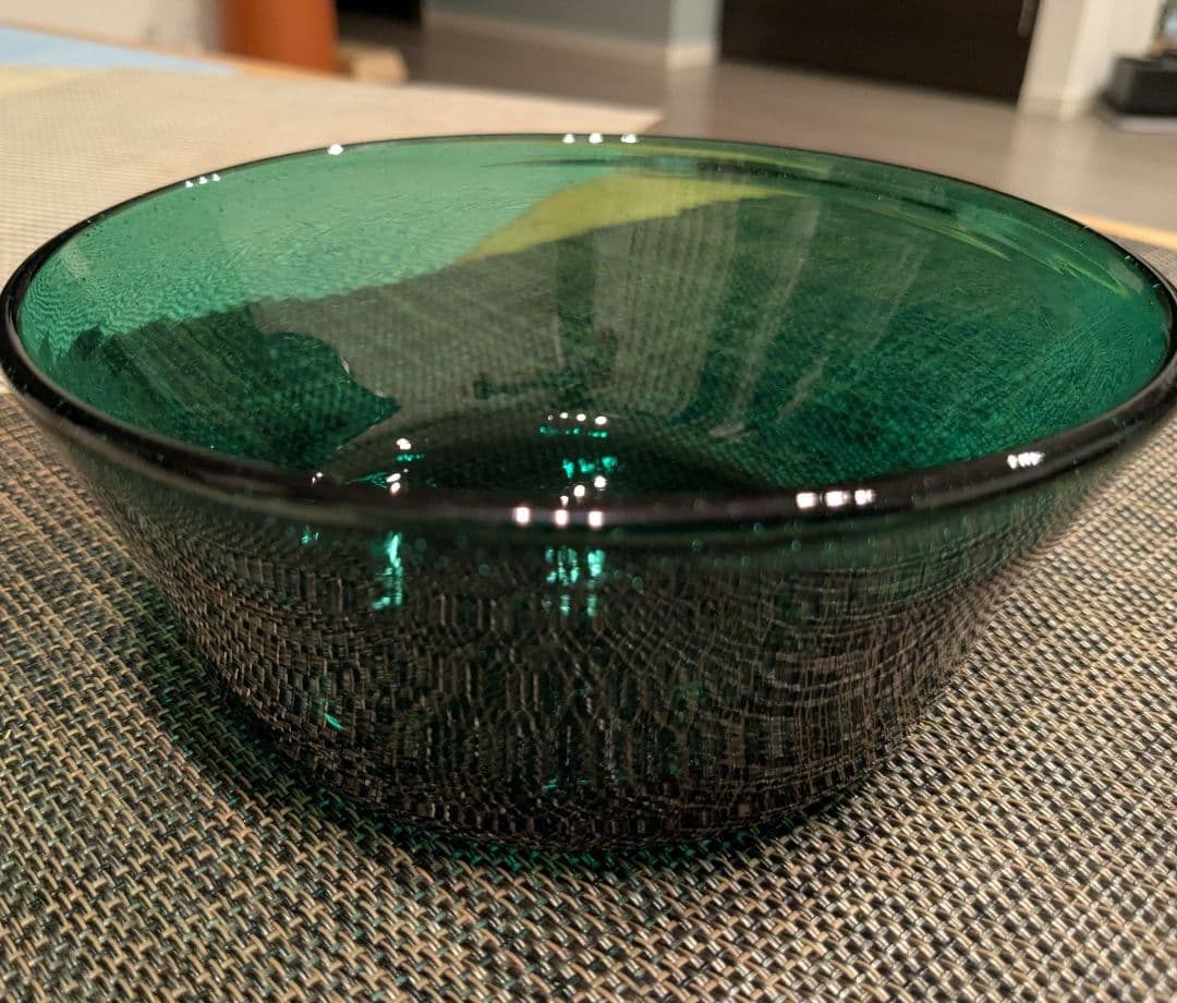 横山秀樹　ボウル　浅鉢　吹きガラス　硝子工芸