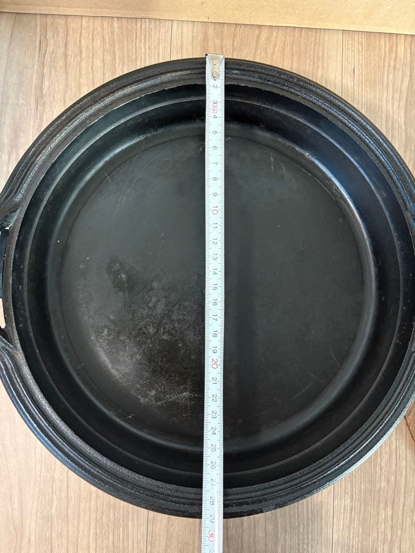 南部盛栄堂　南部鉄器 羽釜 木蓋・箱付き