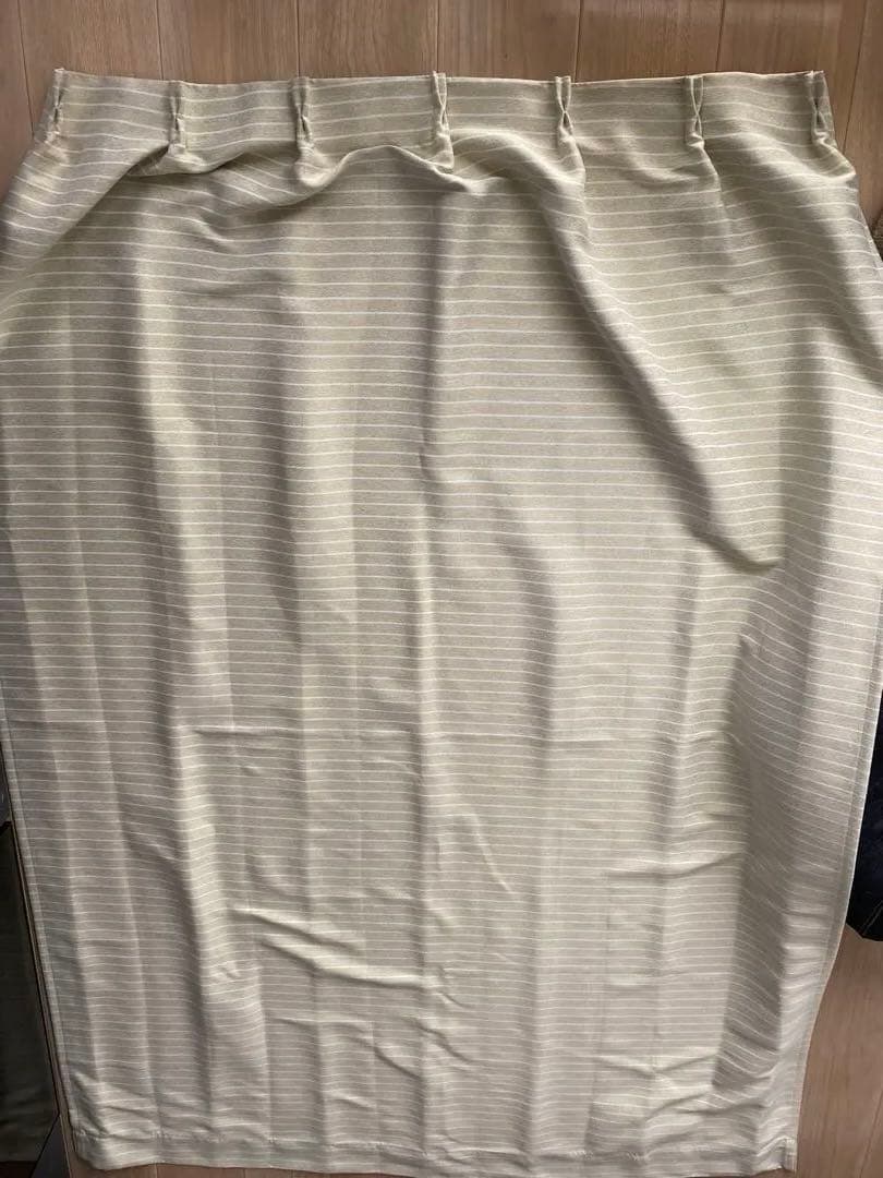 ニトリ　オーダーカーテン2枚セット ストライプ柄カーテン