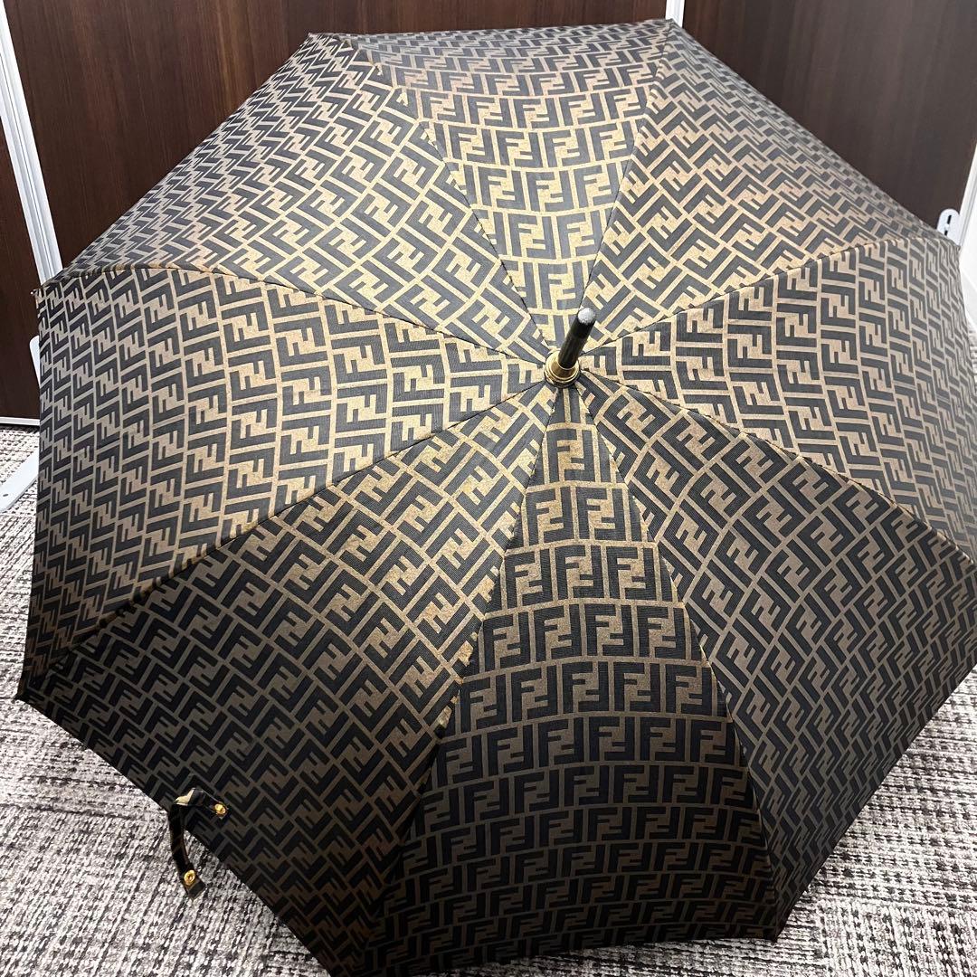 FENDI フェンディ 長傘 ズッカ柄 FFロゴ アンブレラ