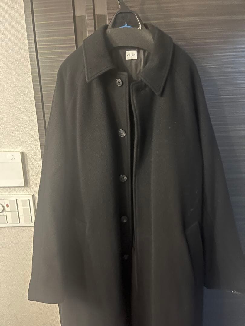 KAIKO ブラック ステンカラーコート