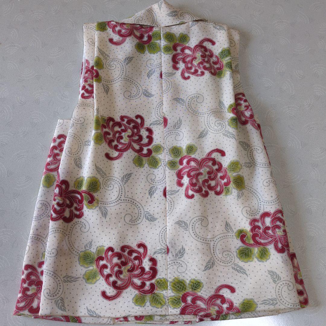 七五三３歳女の子正絹手縫いの被布（中綿無し）生成り色