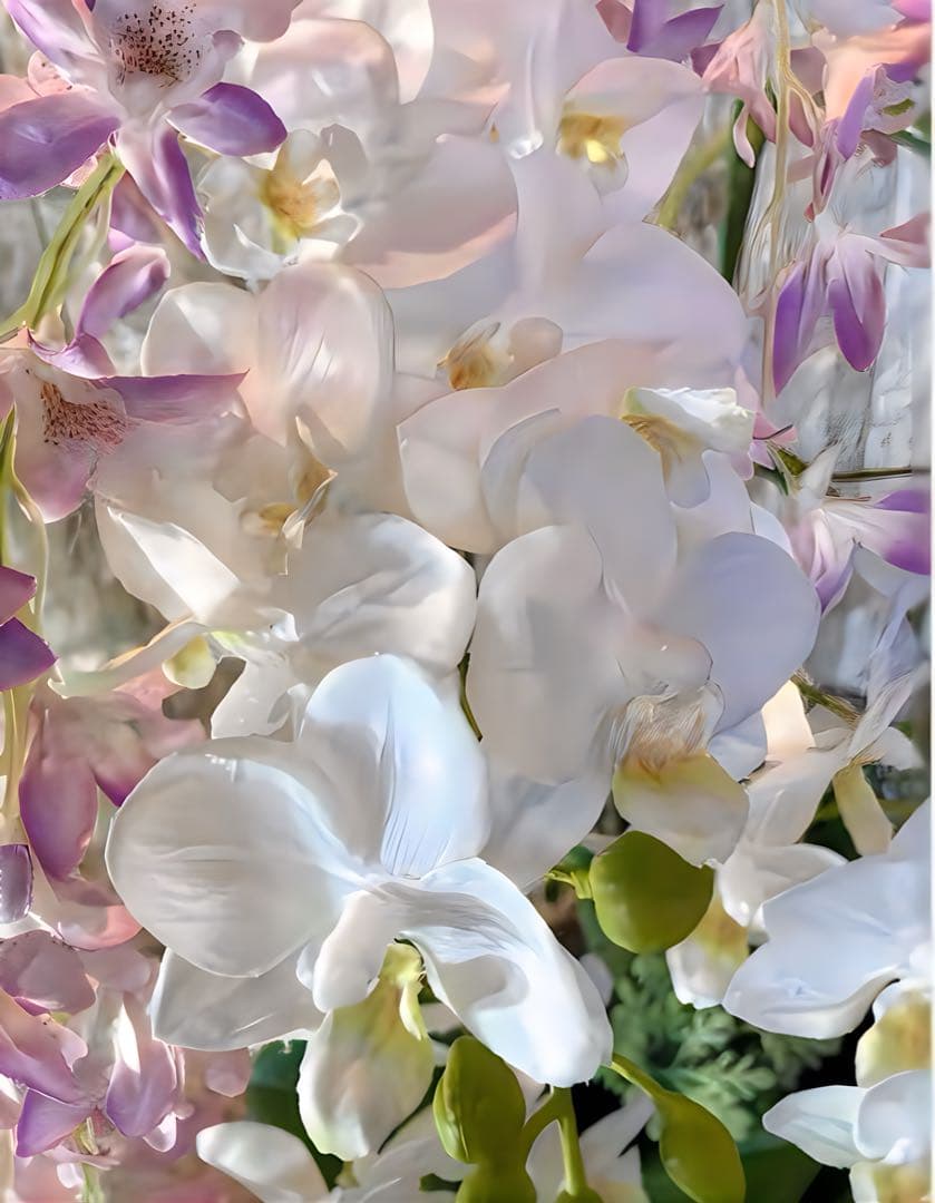 光触媒　人工観葉植物　ウォールグリーン　フェイクグリーン　胡蝶蘭とオーキッド@a