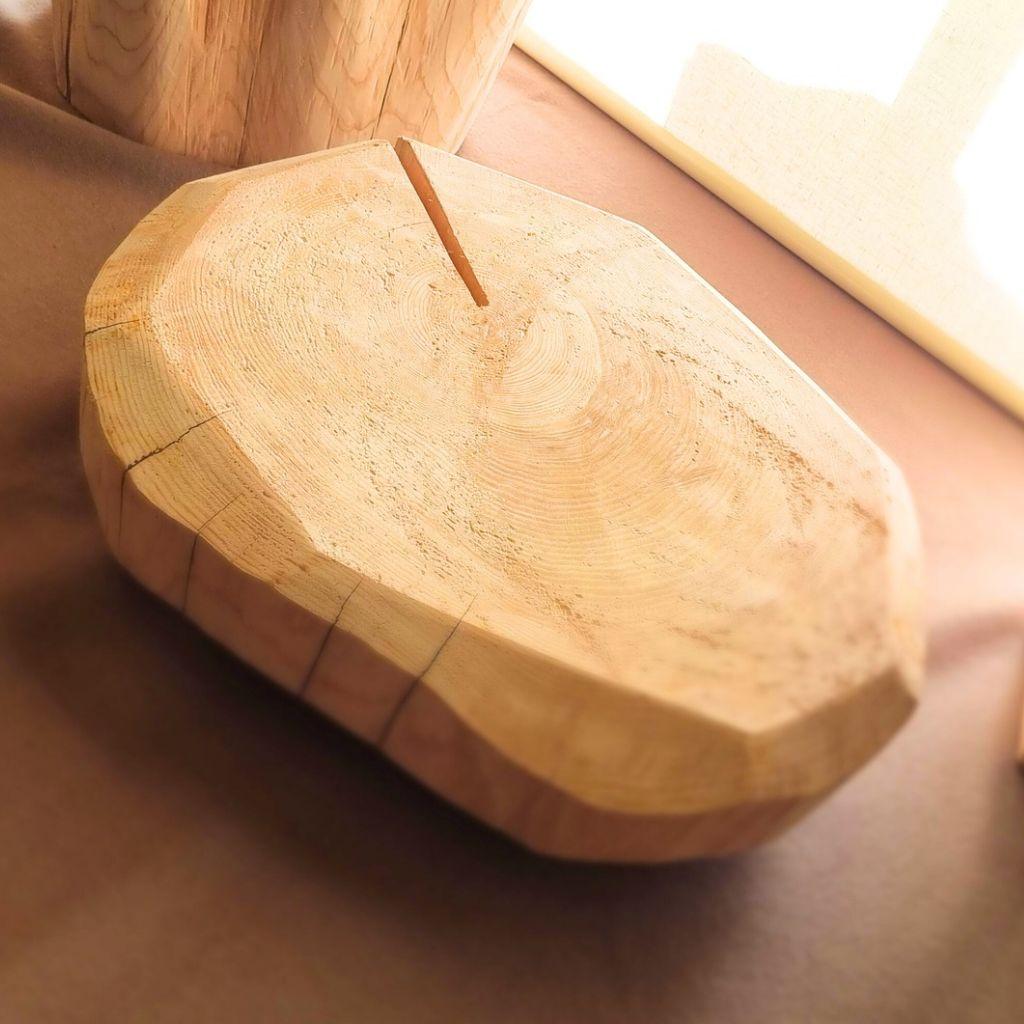 【セール品】天然アロマ 東濃ひのき テーブル 飾り台 無垢無塗装 特大